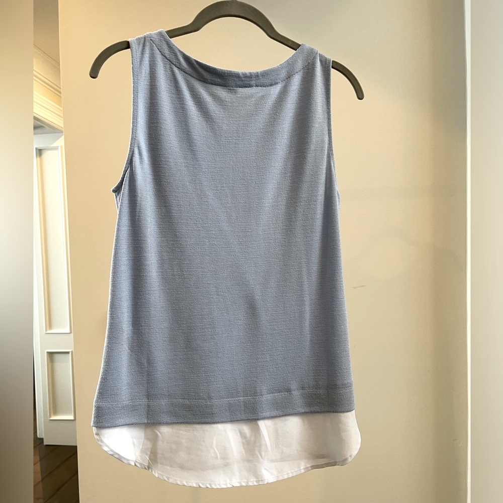 Banana Republic Woven Tank Chiffon Hem Small